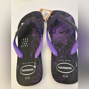 Havaianas x Marvel Black/Purple Flip Flops Size 9/10 Men's Made in  Brazil NWT